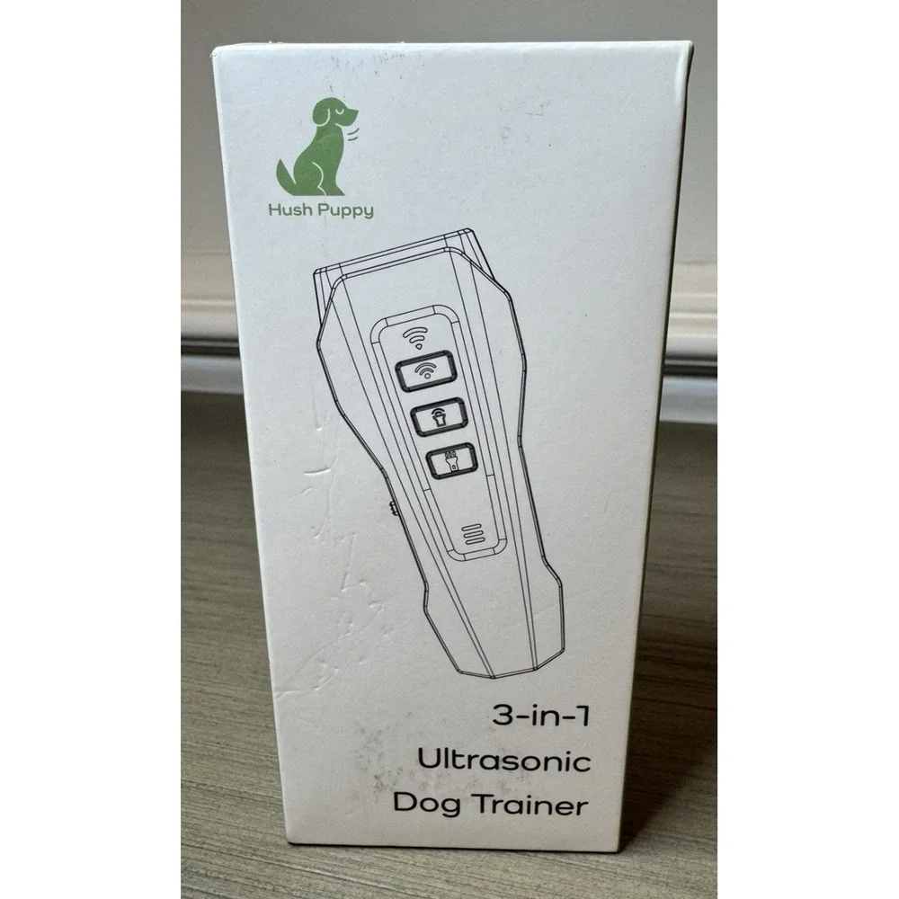 HUSH PUPPY Dog Bark Deterrent Device‎ – 3-in-1 Rechargeable Ultrasonic Training